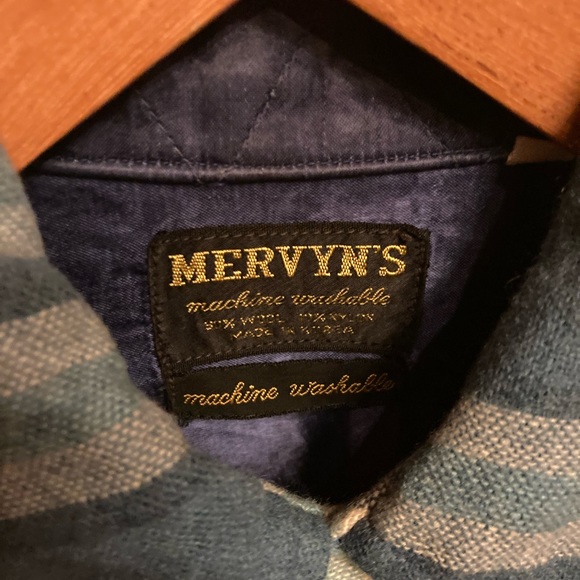 Vintage Mervyn’s brand plaid flannel button up - 1960s? - Picture 2 of 5